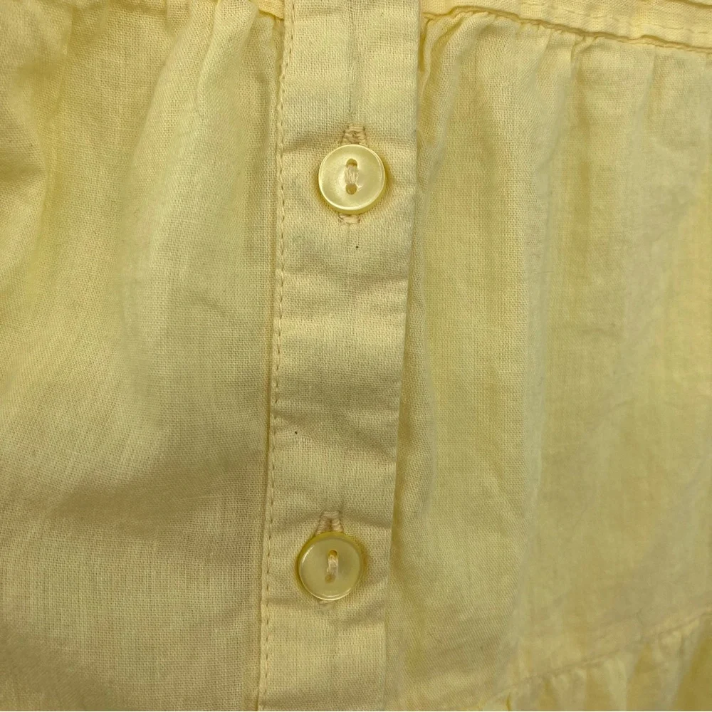 Boston Proper Tiered Shift Dress Lemon Drop XS Babydoll Ruffled Feminine Boho - Picture 4 of 7